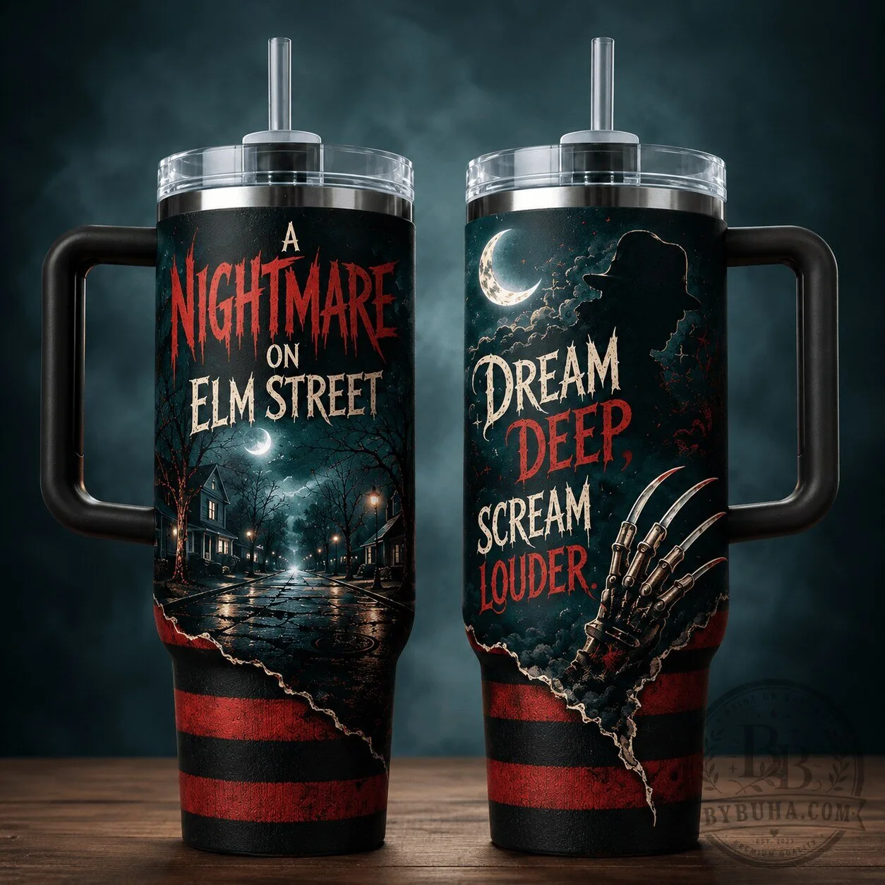 Halloween Tumbler - Scream Louder with A Nightmare on Elm Street Dream Deep Design